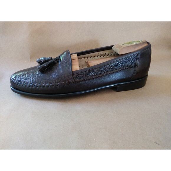 Belvedere Florence Men\'s Shoes Brown Genuine Crocodile& ostridg Loafer SlipOn8.5 main image 6